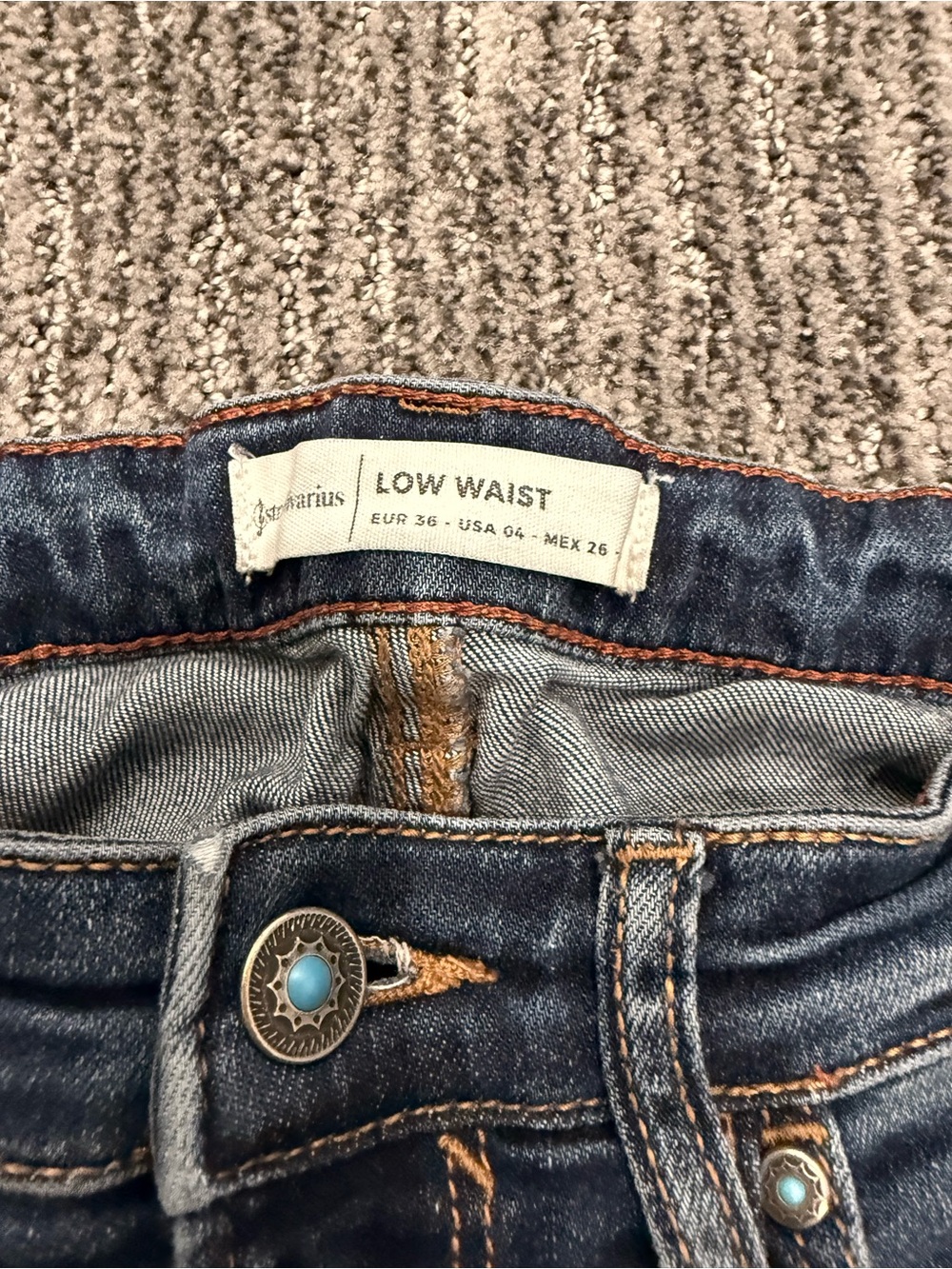 Stradivarius Low Waist Women’s Jeans - Dark Blue